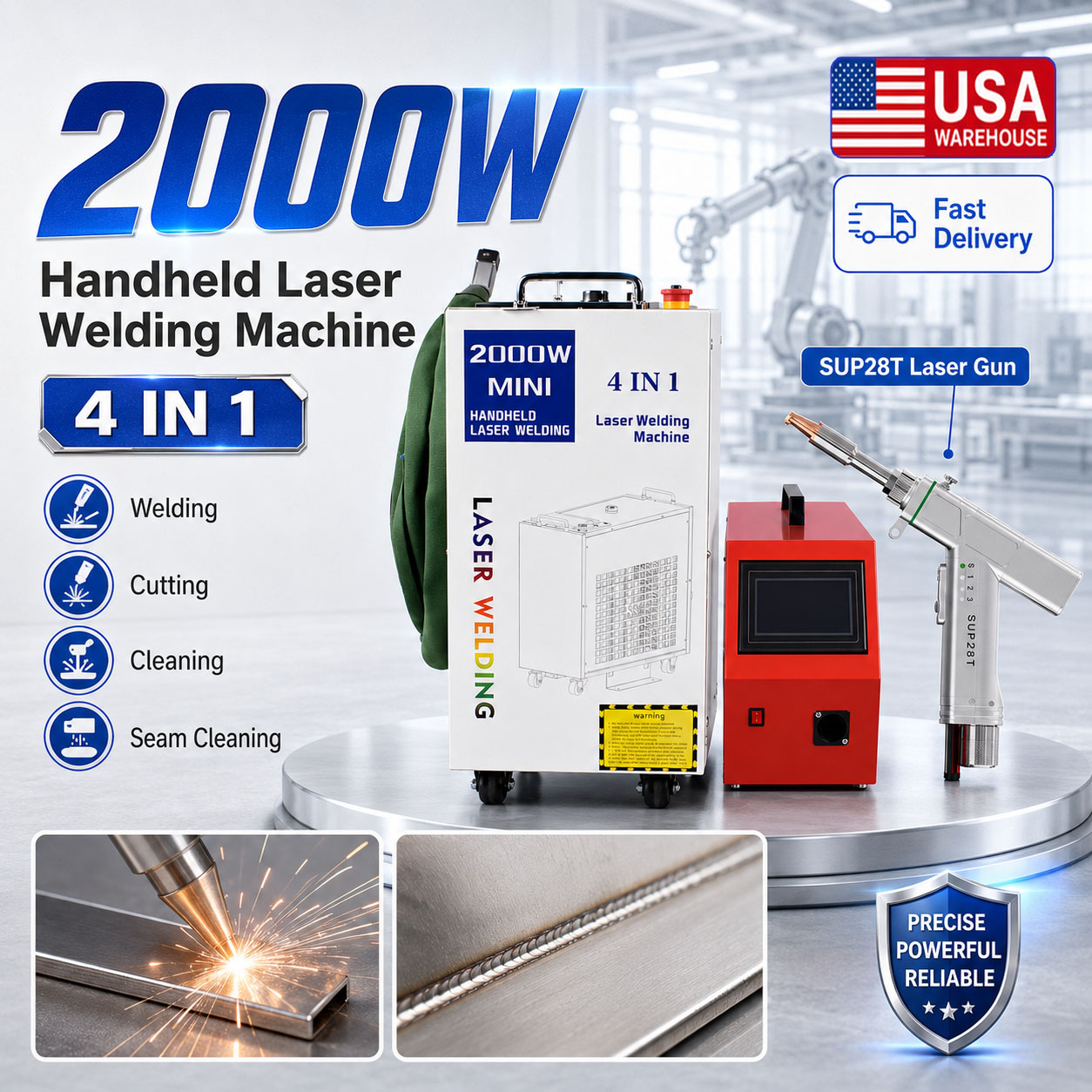 Laser Soldering Machine Handheld - Mesin Las Laser Serat BWT 2000W
