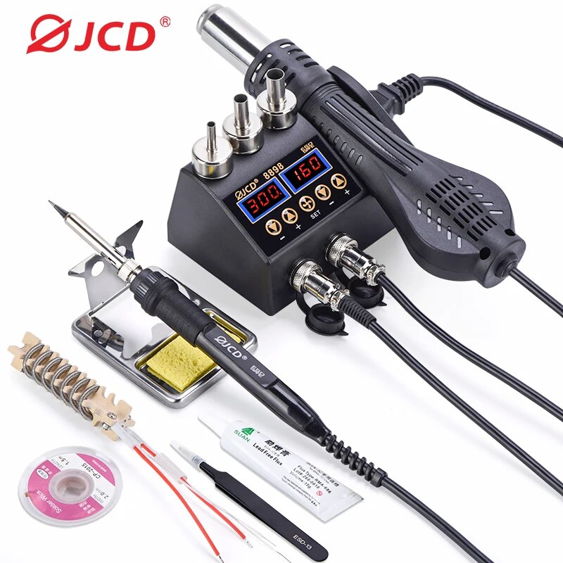 2 In 1 Soldering Rework Station 750W - JCD 8898 stasiun solder 750W, alat