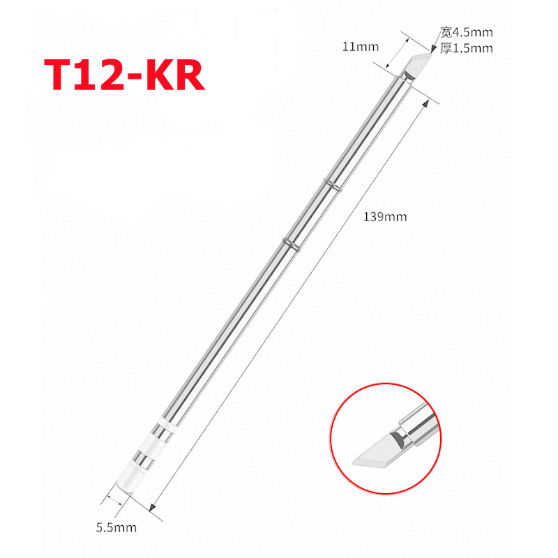 T12 Soldering Station Oled - T12 ujung besi Solder T12KR ujung