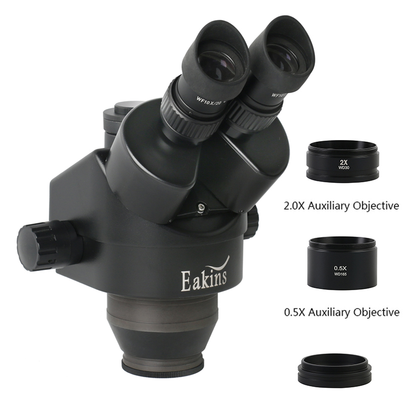 Trinocular Stereo Microscope 7X-45X - Mikroskop Stereo simul-focus, mikroskop kepala terus