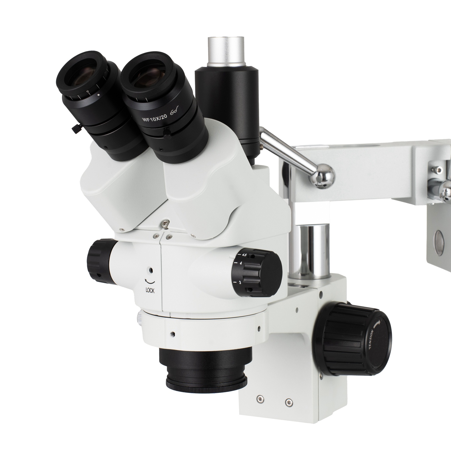 Trinocular Stereo Microscope 7X-45X - Kepala Mikroskop Stereo Zoom Trinokuler Simul-Fokal