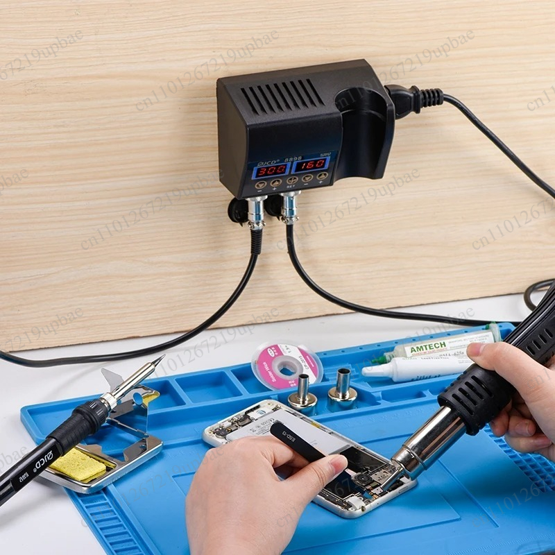 2 In 1 Soldering Rework Station 750W - 8898 2-in-1 750W LCD Digital Soldering