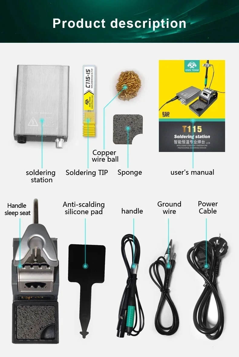 C115 Nano Soldering Iron Station - Stasiun Solder Listrik Mikro Nano OSS