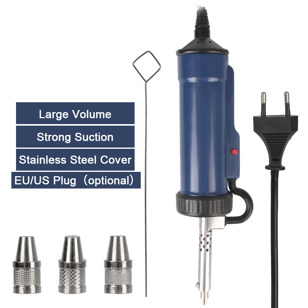 Desoldering Pump Electric Vacuum Station - Vakum penghisap timah dengan 3 nosel