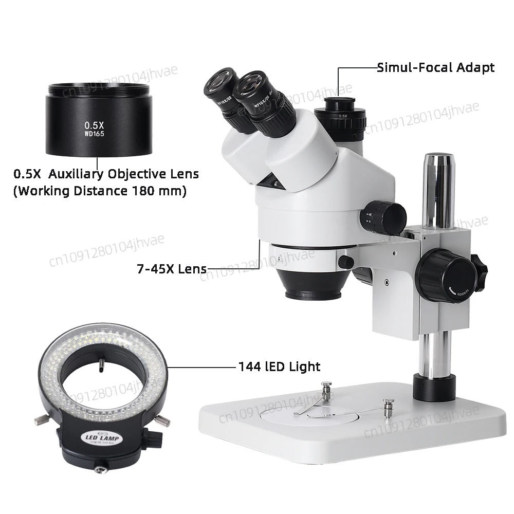 Trinocular Stereo Microscope 7X-45X - Mikroskop Stereo Industri 2025 Foto Asli