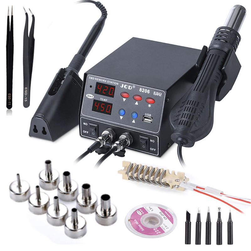 2 In 1 Soldering Rework Station 750W - Stasiun Solder Digital JCD 8206 2