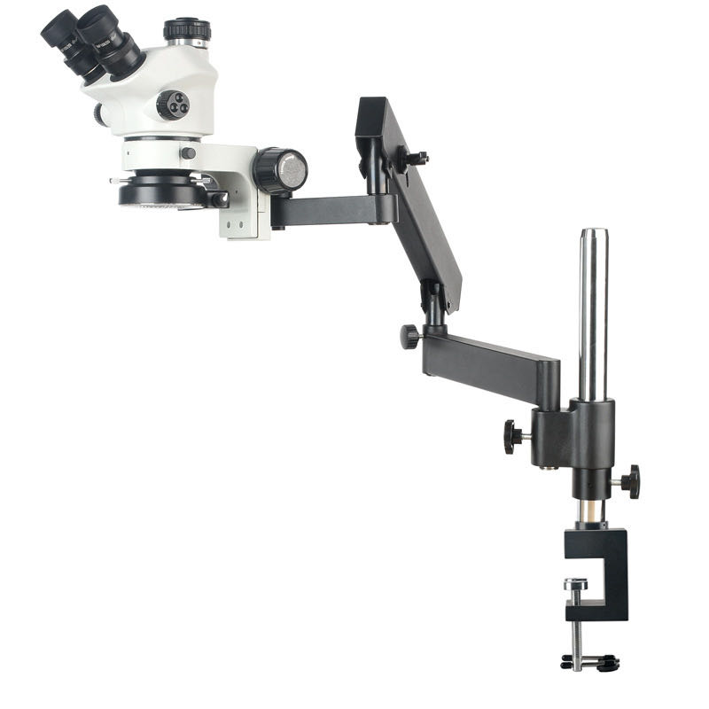Articulating Arm Boom Stand Microscope - Statif Mikroskop Stereo Trinokuler 7-50X dengan