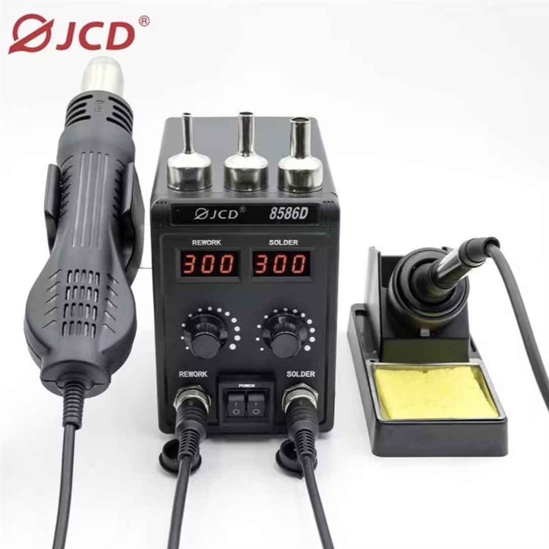 2 In 1 Soldering Rework Station 750W - JCD 8586D 2-In-1 Stasiun Solder Pistol