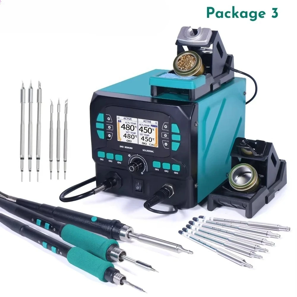 C210 Precision Soldering Station - 992D-II 2 In1 Alat Nano Hot