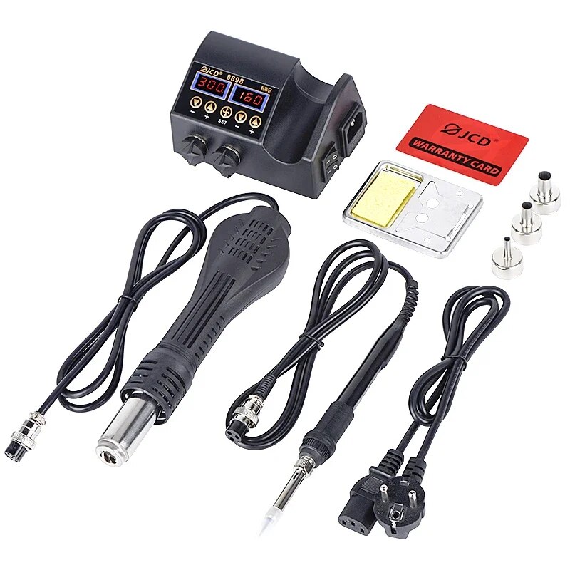 JCD 2 In 1 750W Stasiun Solder - 2 In 1 Soldering Rework Station 750W ulasan dan harga
