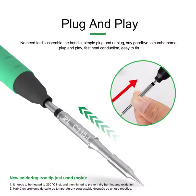 RELIFE C115-K/I/IS Ujung Solde - C115 Nano Soldering Iron Station ulasan dan harga