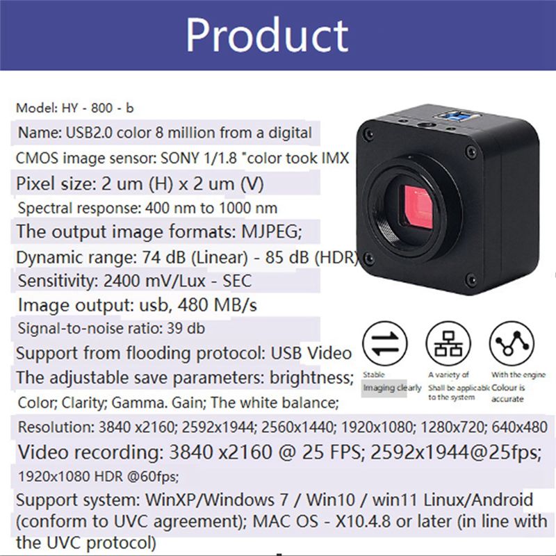【A17Z】Kit Kamera Mikroskop Kam - 4K Microscope Camera Sony Sensor ulasan dan harga