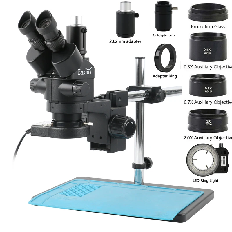 Set Mikroskop Trinokuler Stere - Trinocular Stereo Microscope 7X-45X ulasan dan harga