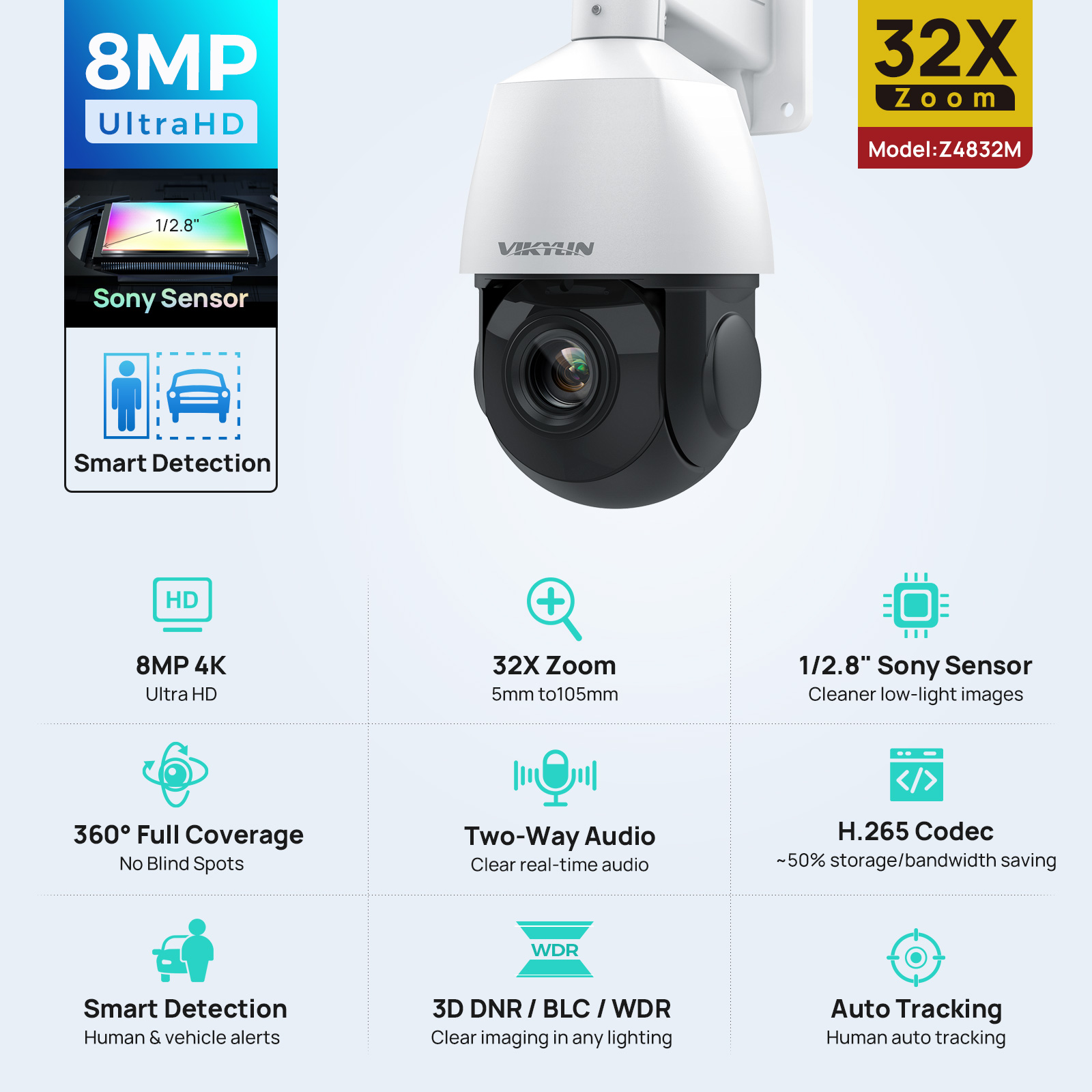 Vikylin 4K 8MP PTZ 32X Zoom 10 - 4K Microscope Camera Sony Sensor ulasan dan harga