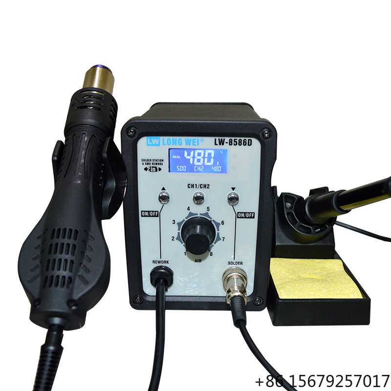 LW-8586D 2 in 1 750W Pistol Ud - 2 In 1 Soldering Rework Station 750W ulasan dan harga