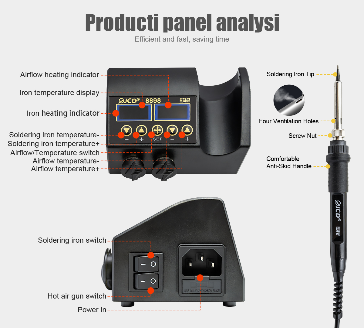 Stasiun solder 2 in 1 750W sta - 2 In 1 Soldering Rework Station 750W ulasan dan harga