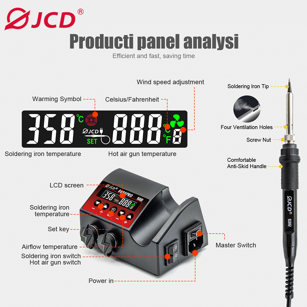 Stasiun solder pengerjaan ulan - 2 In 1 Soldering Rework Station 750W ulasan dan harga