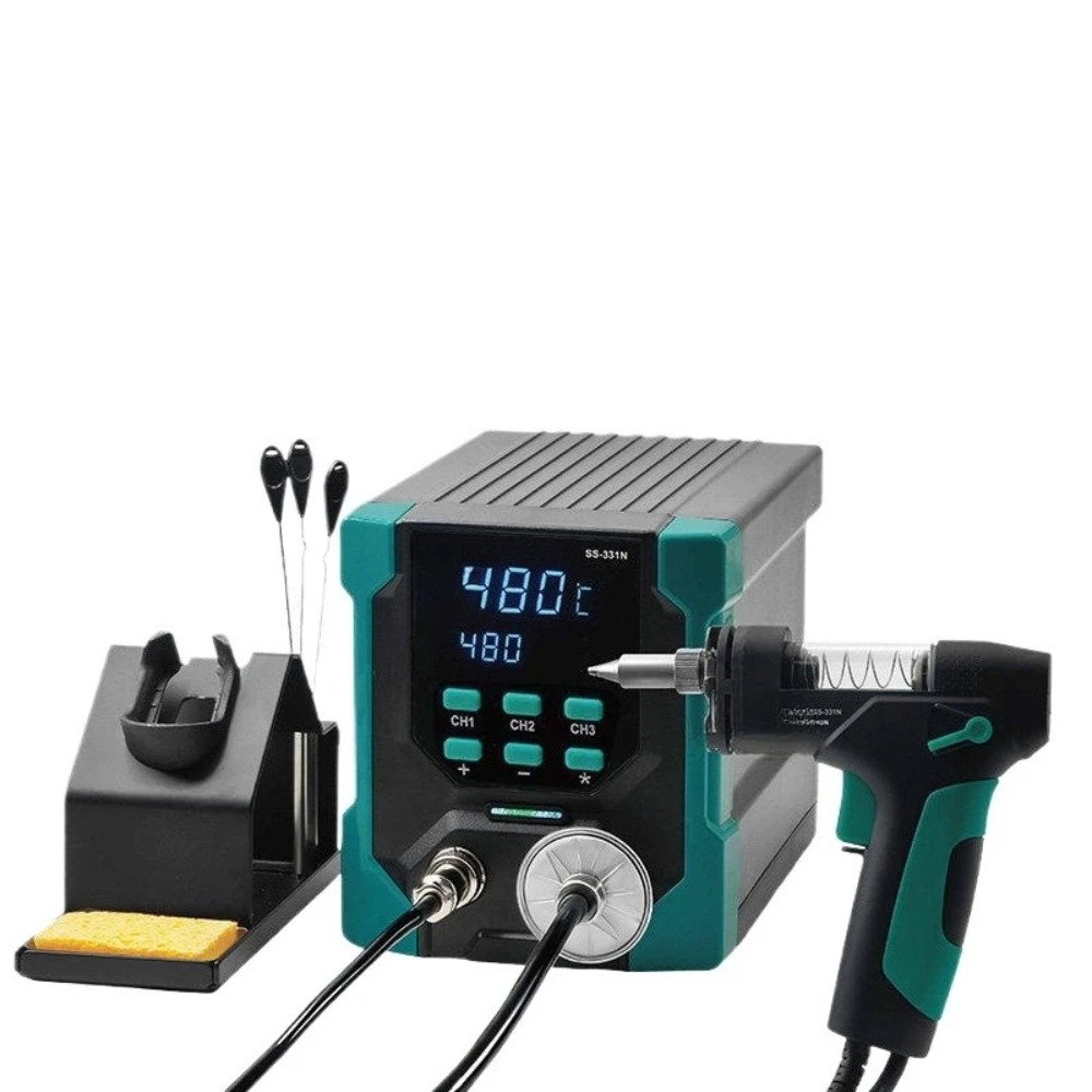 220V SS-331 LCD Mesin Pematria - Desoldering Pump Electric Vacuum Station ulasan dan harga