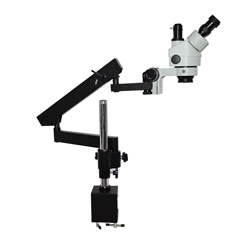 Mikroskop Stereo Trinokuler de - Articulating Arm Boom Stand Microscope ulasan dan harga