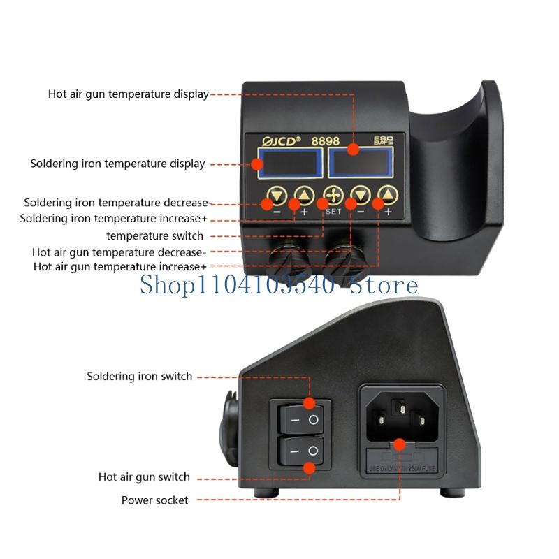 Stasiun solder 02DC 750W 2 IN  - 2 In 1 Soldering Rework Station 750W ulasan dan harga
