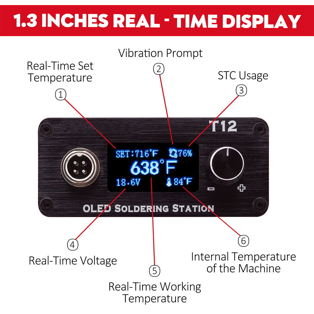 Stasiun besi solder T12 OLED S - T12 Soldering Station Oled ulasan dan harga