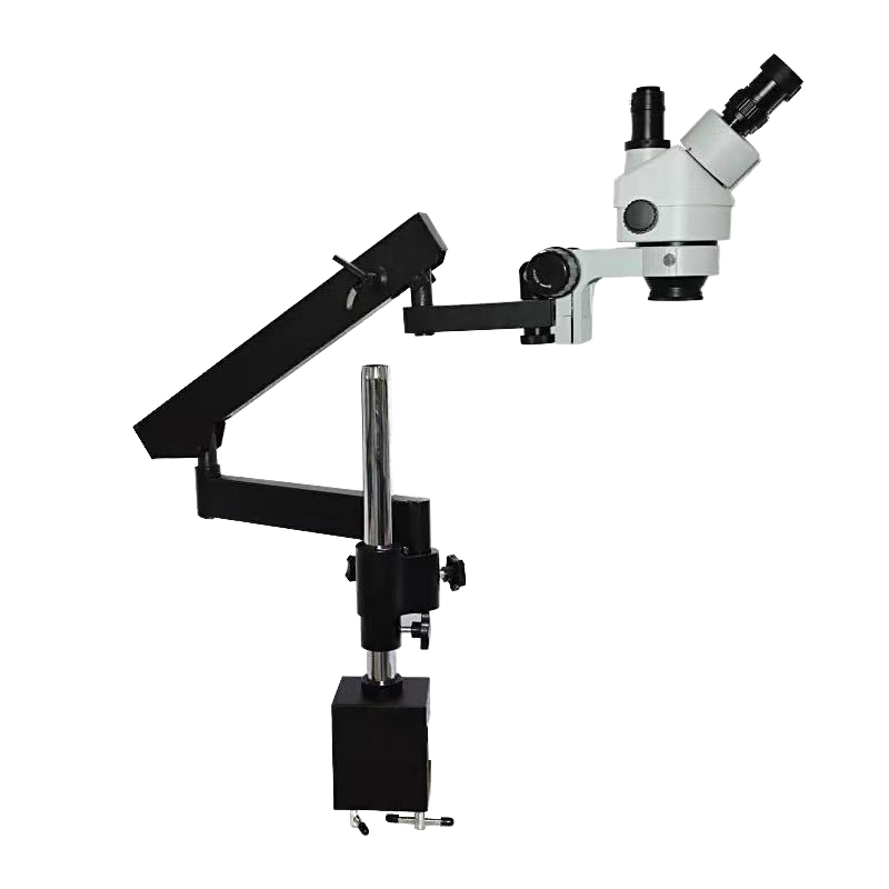 Mikroskop Stereo Trinokuler de - Articulating Arm Boom Stand Microscope ulasan dan harga