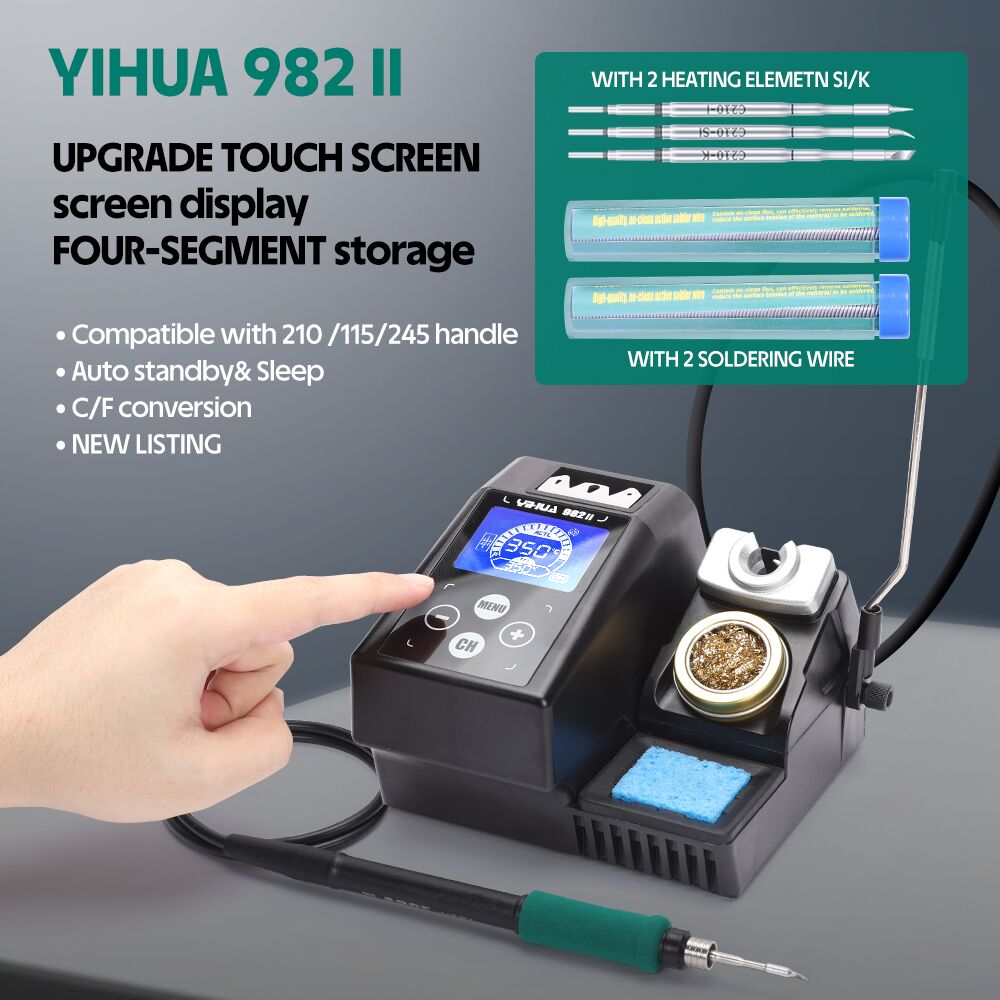 YIHUA 982-II layar sentuh C245 - C210 Precision Soldering Station ulasan dan harga