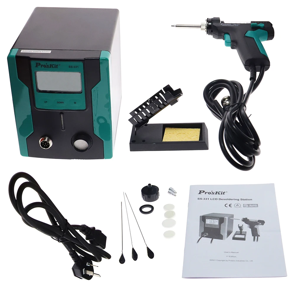 Stasiun Pematrian Digital LCD  - Desoldering Pump Electric Vacuum Station ulasan dan harga
