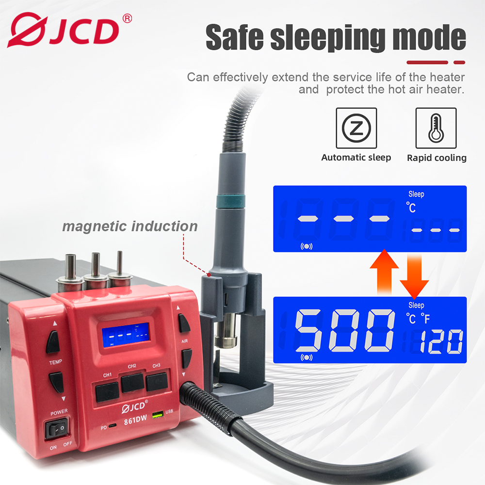 Stasiun Pematrian Ulang JCD 86 - Hot Air Rework Station 861Dw ulasan dan harga