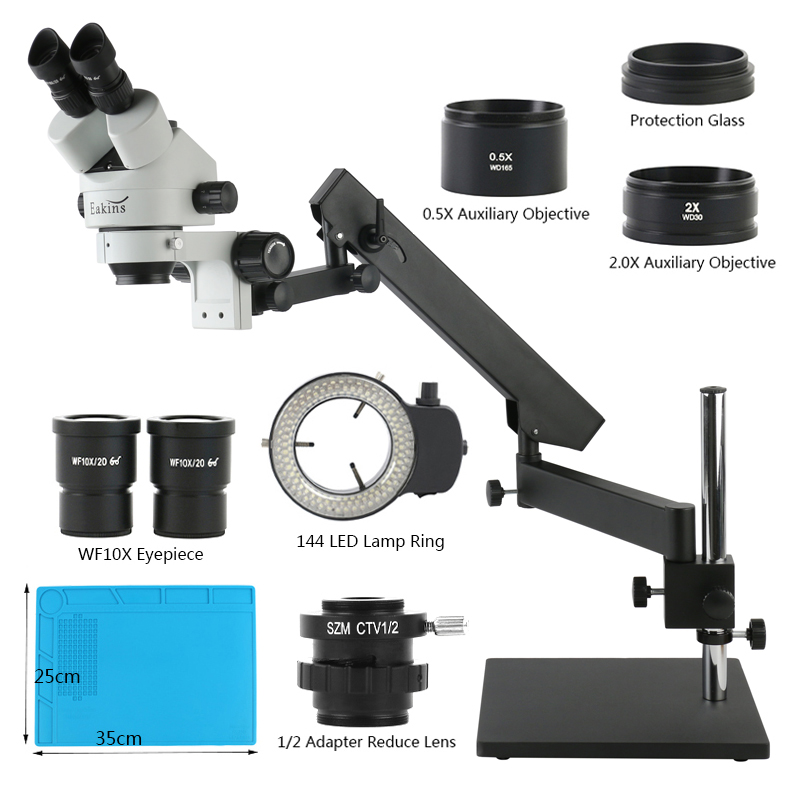 Mikroskop Stereo Inspeksi PCB  - Trinocular Stereo Microscope 7X-45X ulasan dan harga