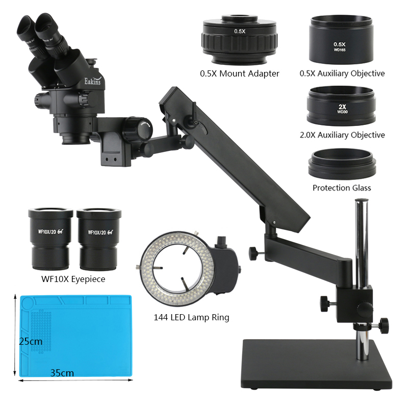 Mikroskop Stereo Inspeksi PCB  - Trinocular Stereo Microscope 7X-45X ulasan dan harga