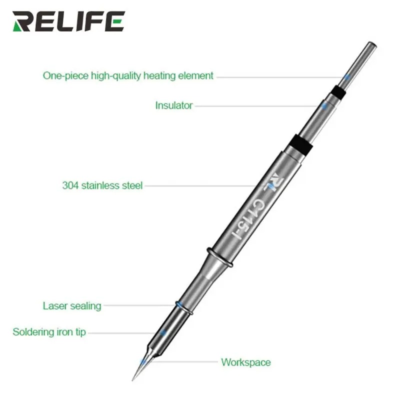 RELIFE C115-K/I/IS gagang besi - C115 Nano Soldering Iron Station ulasan dan harga