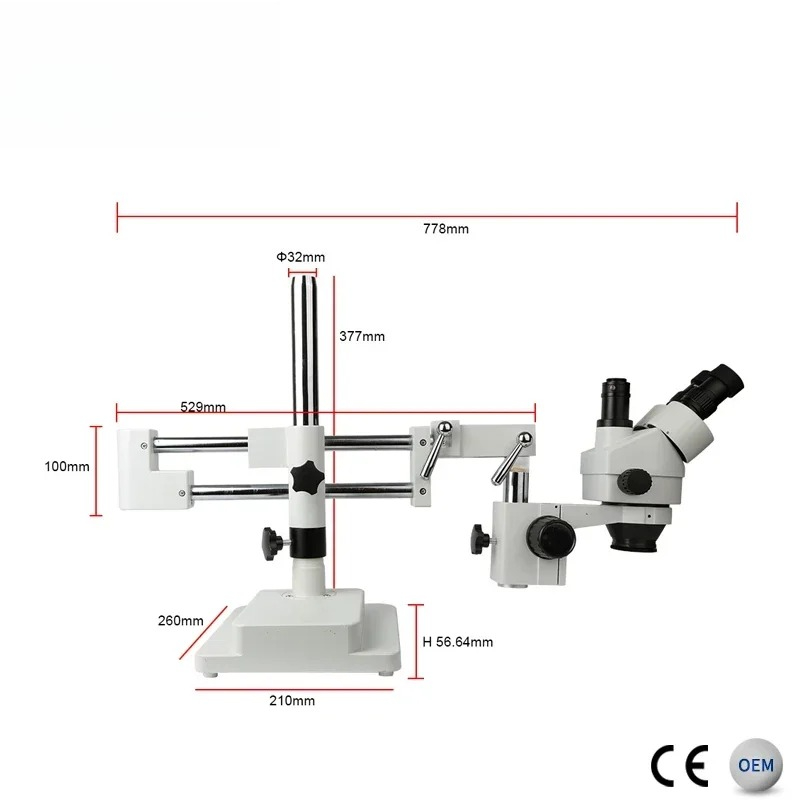 Mikroskop Trinokuler Stereo de - Trinocular Stereo Microscope 7X-45X ulasan dan harga