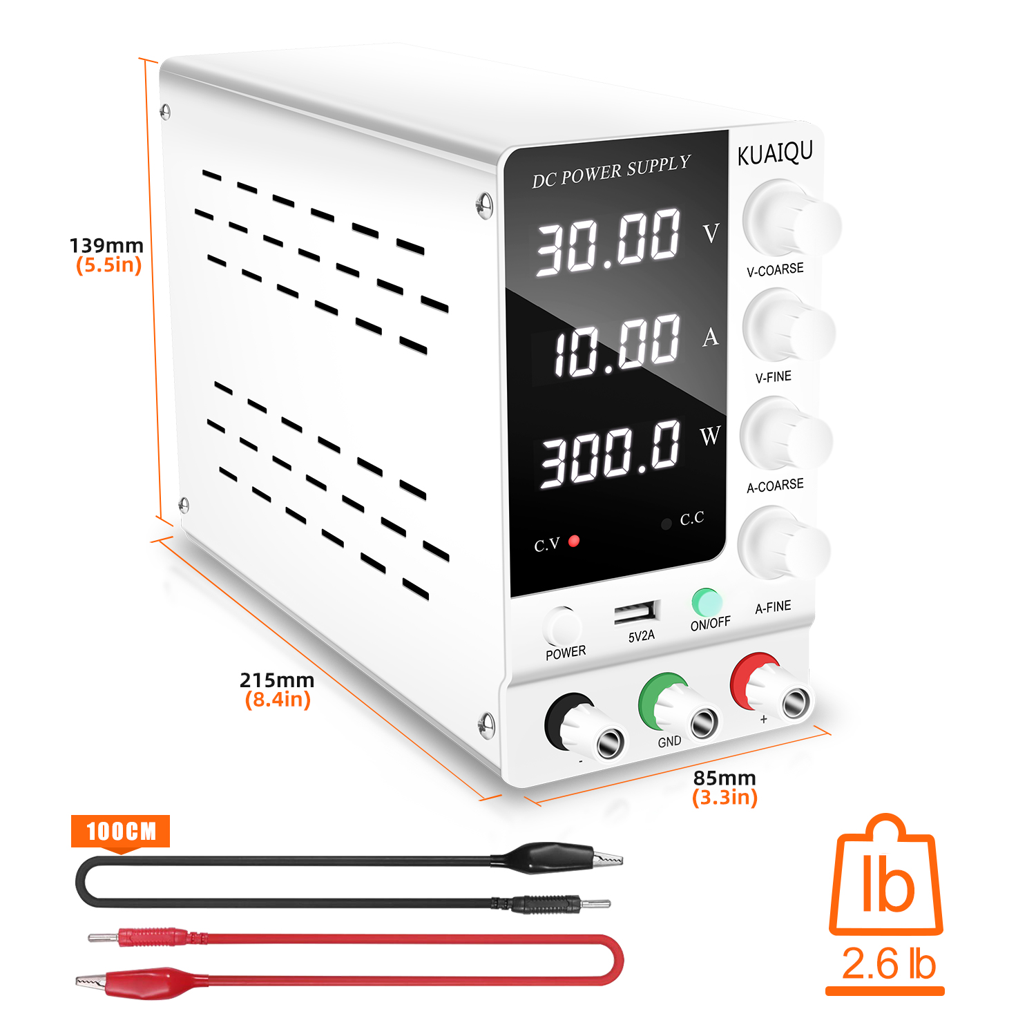 Catuan Daya DC Lab KUAIQU 30V  - High Precision Dc Power Supply 30V 10A ulasan dan harga