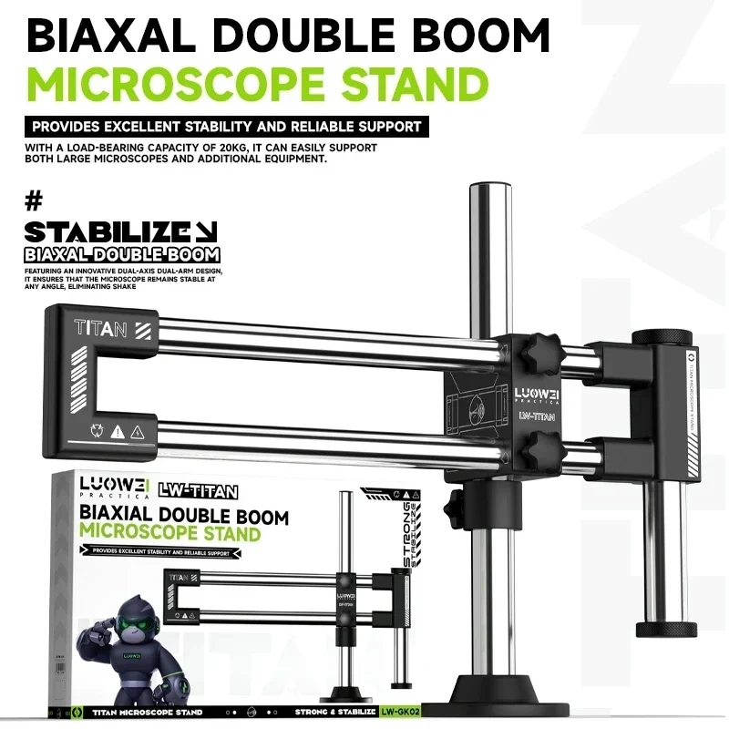 Statif Mikroskop Biaxal Double - Articulating Arm Boom Stand Microscope ulasan dan harga