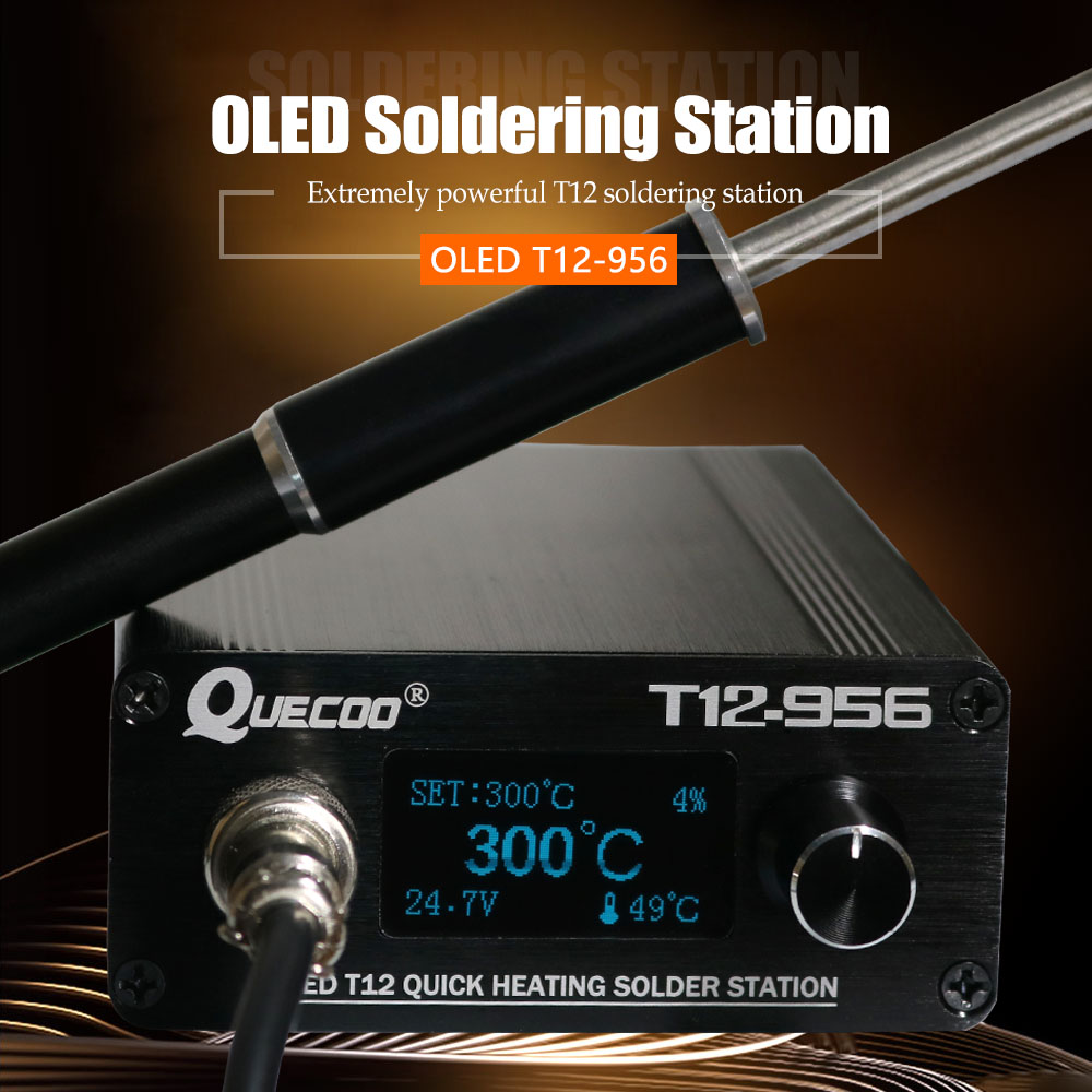 QUECOO T12-956 Solder Digital  - T12 Soldering Station Oled ulasan dan harga