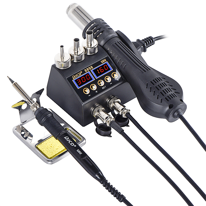 Stasiun Solder JCD 2 in 1 8898 - 2 In 1 Soldering Rework Station 750W ulasan dan harga