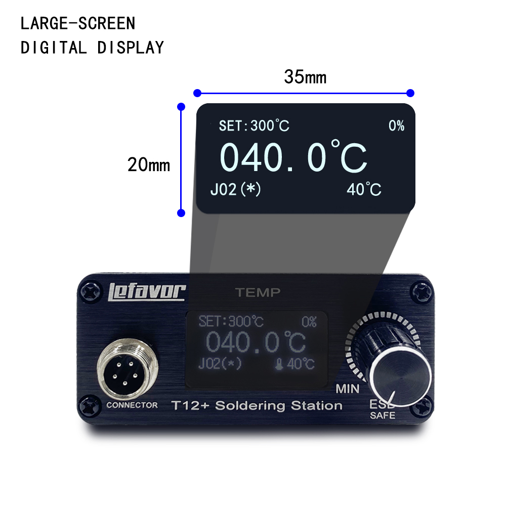 T12 + Stasiun Solder Besi 1.3  - T12 Soldering Station Oled ulasan dan harga